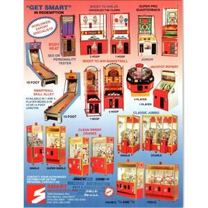 Smart Redemption Arcade Games FLYER Original Vintage Promo Artwork 8.5" x 11"